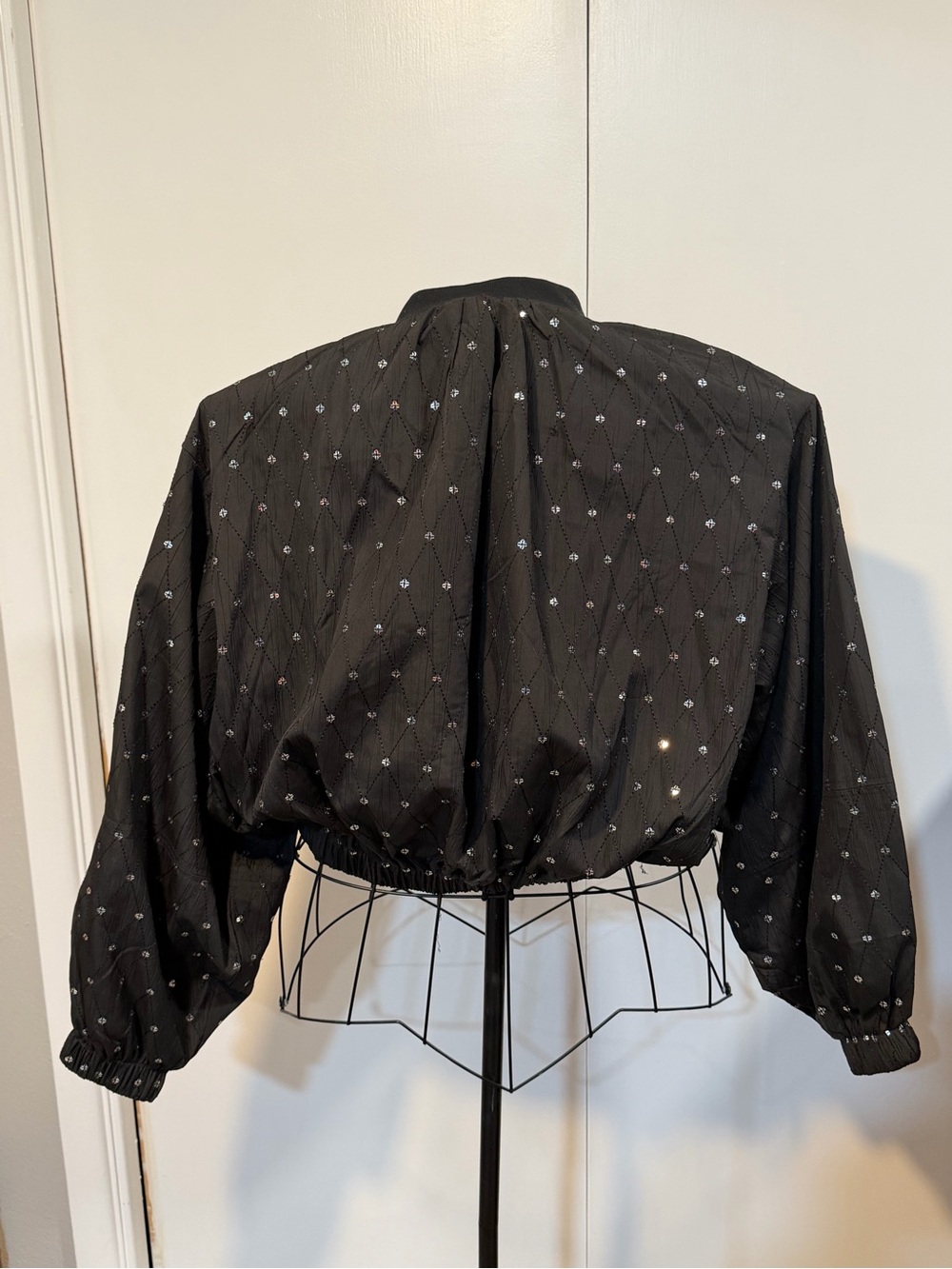 Dolce Cabo Embellished Sequin - Statement Piece - Dolman Sleeve Bomber Jacket L
